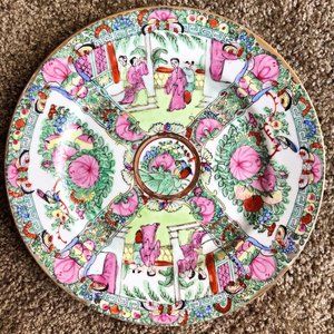 Rose Medallion Hong Kong Porcelain Plate